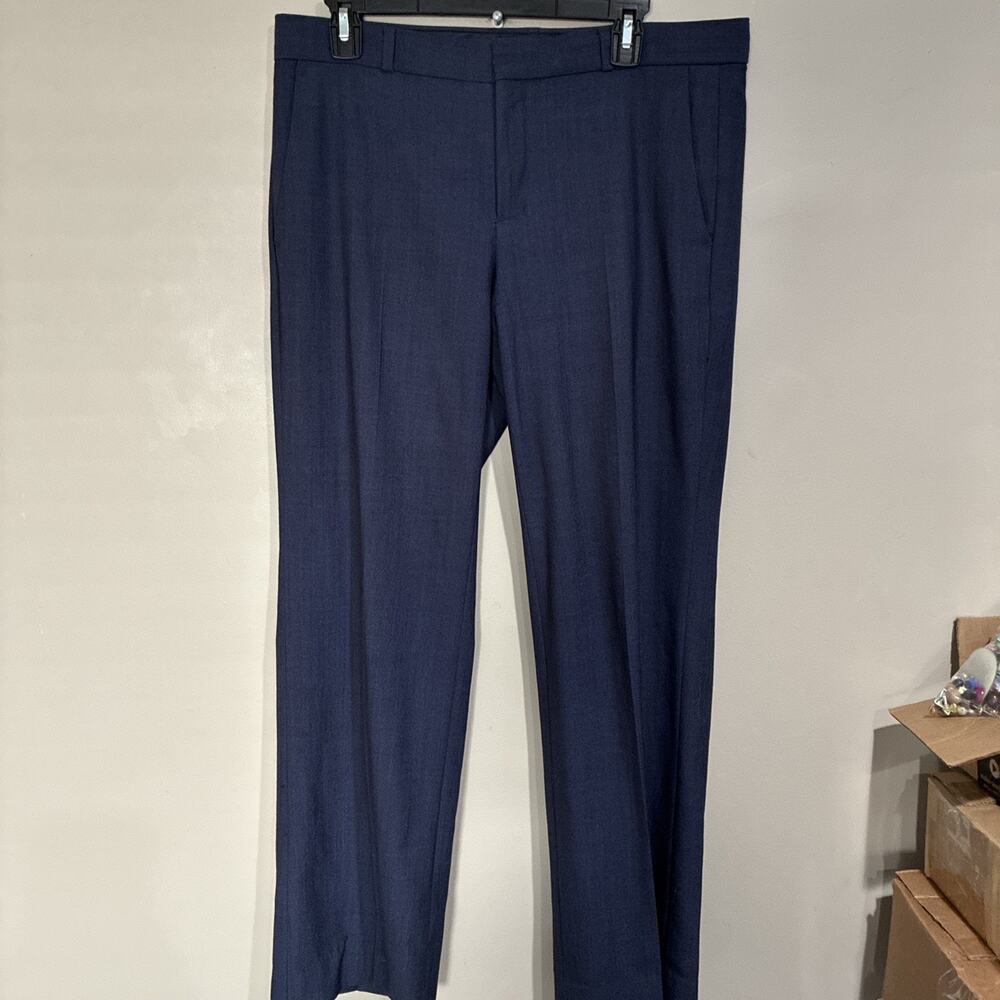 Banana Republic Logan Navy Wool Blend Straight Leg Dress Pants Women’s Sz 10